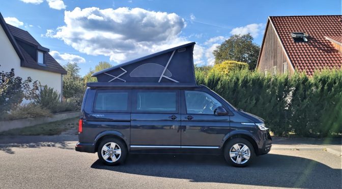 VW CALIFORNIA T6.1 2.0 TDI 150 DSG7 OCEAN // NEUF // CAMERA // PLANCHER BOIS // SIDE ET LANE ASSIST