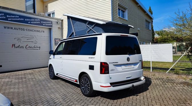 VW CALIFORNIA T6.1 2.0 TDI 204Ch 4 Motion OCEAN EDITION DSG7 // PLANCHER BOIS // ATTELAGE // MI CUIR // VIRTUAL